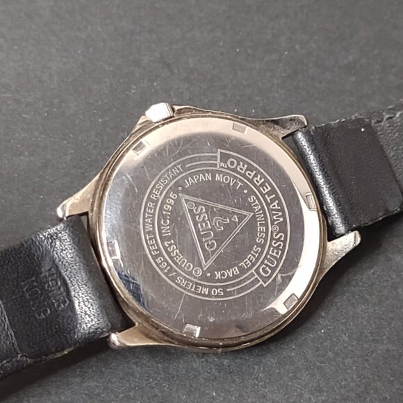 Guess Waterpro Watch With Black Leather Band - Picture 3 of 16